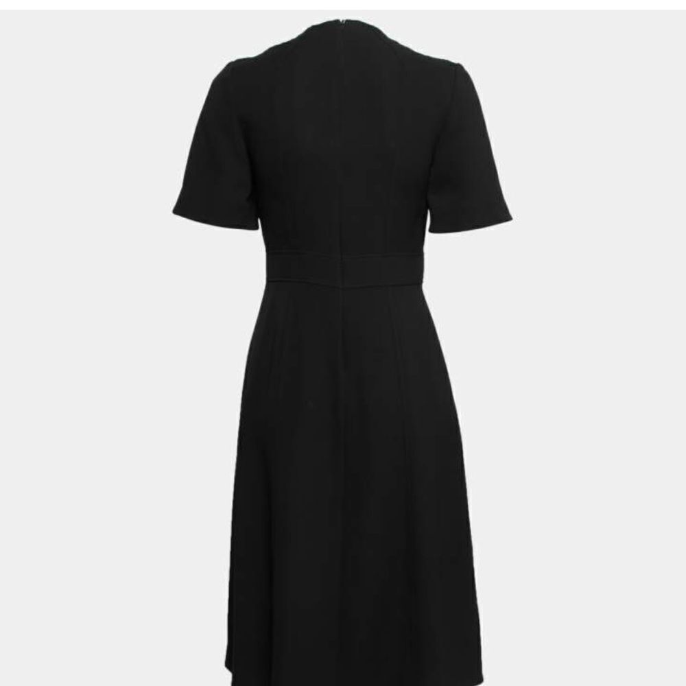 Burberry Mini Dress Size 10 Black D-Ring Detail Silk Wool Short-Sleeve - Picture 2 of 16